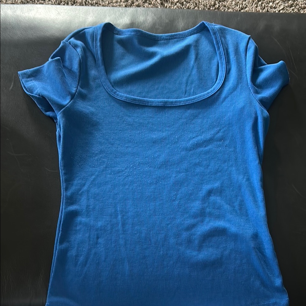 Fitted Blue Short Sleeve T-Shirt
